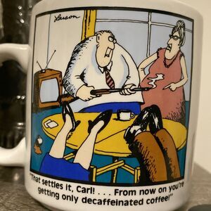 Vintage The Far Side Comics by Gary Larson ’That Settles It' Coffee Mug (1980)
